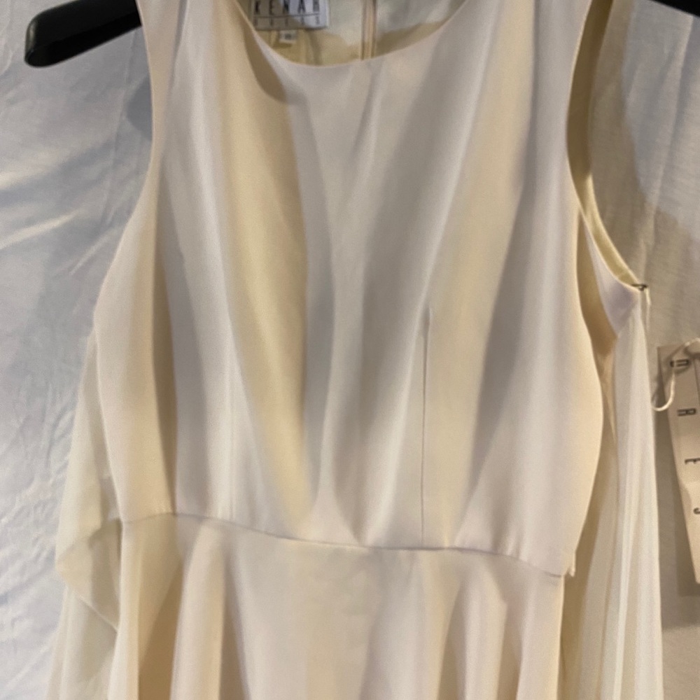 Ladies Cream Chiffon Vintage  KENAR Dress/Top